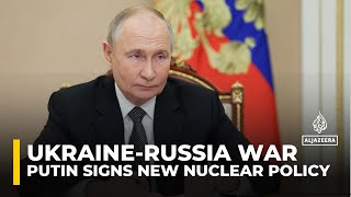 New Russia doctrine Putin signs new nuclear policy [upl. by Ogeid]