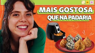 COXINHA DE FRANGO NA AIRFRYER COM GOSTINHO DE COMIDA AFETIVA NO SETEMBRO AMARELO  Marina Morais [upl. by Parcel]