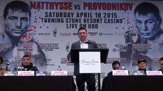 Matthysse Provodnikov at Turning Stone  April 16 2015 Presser [upl. by Olin]