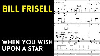 Bill Frisell Transcription  When You Wish Upon A Star Guitar [upl. by Laoj]