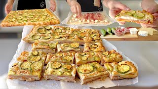 SCHIACCIATA SFOGLIATA DOPPIA FARCITURA in 5 MINUTI facile e veloce 🥒🧀 [upl. by Carlstrom]