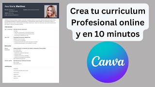 Crear curriculum vitae 2024 en Canva [upl. by Strauss102]