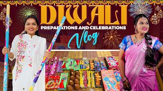 VlogDiwali Preparations And Celebrations🎇Crackers ShoppingBalcony DecorationSpecial LunchVizag [upl. by Karita]