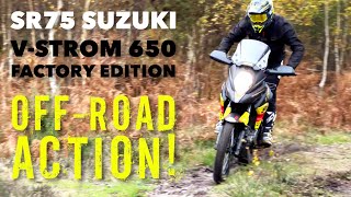 SR75 Suzuki VStrom 650 Factory Edition  OffRoad Action [upl. by Pish675]