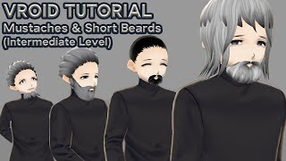 Vroid Tutorial Mustaches amp Short Beards [upl. by Suzetta550]