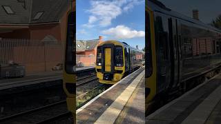 GWR class 158 departs crediton from Exeter central going to Barnstaple [upl. by Dail]