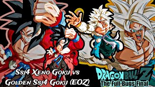 Ssj4 Xeno Goku vs Golden Ssj4 Goku EOZ  Dragon Ball Z The Full Bugs Final  DBZ TTT MOD [upl. by Marl]