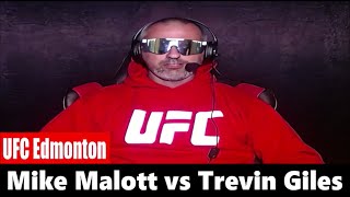 UFC Edmonton Mike Malott vs Trevin Giles PREDICTION [upl. by Cela]