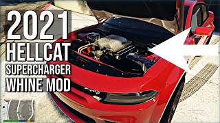 2021 HELLCAT CHARGER SUPERCHARGER WHINE IN GTA 5  How to install the supercharger whine mod  PC [upl. by Aicelav354]