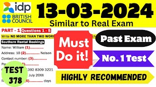 IELTS Listening Practice Test 2024 with Answers  13032024  Test No  378 [upl. by Lehteb108]