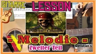 How to Play FLUCH DER KARIBIK Tabs Akkorde Akustik Gitarre lernen Tutorial HD 22 [upl. by Toddie]