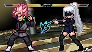 🤡GOKU BLACK SSR VS GOJO WAIFU IN JUMP FORCE MUGEN [upl. by Adnilrev]