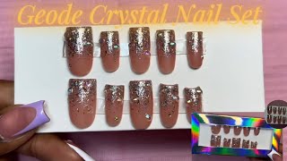 Geode Crystal Nails UriahsNails [upl. by Georgeanne141]