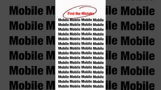 Find the Mistake of the Word “ Mobile “ [upl. by Nemajneb]