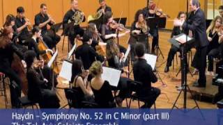 Haydn Symphony No 52 in C Minor 3rd mvt Barak Tal conducts The TelAviv Soloists Ensemble [upl. by Bedwell624]