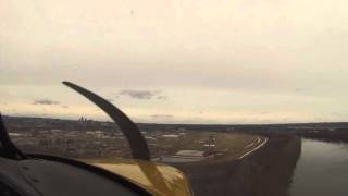 Crosswind landing at Brainard Airport  PA12 Super Cruiser [upl. by Adanama519]