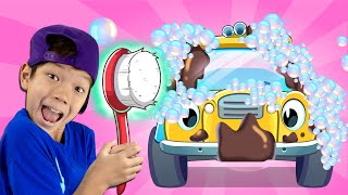 Car Wash Song  Dirty Car  Nursery Rhymes amp Kids Songs  Dominoki [upl. by Mak]