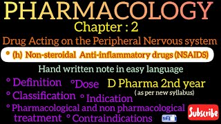 Nonsteroidal Antiinflammatory drugs NSAIDs pharmacology d Pharma 2nd year [upl. by Ahsile]