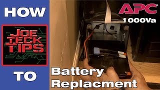 HOW TO  APC SMART UPS 1000va Battery replacement  JoeteckTips [upl. by Aynotahs]