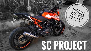 KTM Duke 250 SC Project Exhaust vs Stock  Sound Check  Worth it KTMDuke250Modified [upl. by Kirchner]