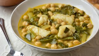 Potaje de garbanzos con acelgas y bacalao [upl. by Nidnarb]