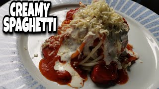 CREAMY SPAGHETTI  HOW TO COOK CREAMY SPAGHETTI  AMY GUEVARRA [upl. by Akemal]