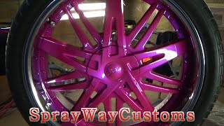 How To Paint Chrome Rims Outrageous  2001 Cadillac Deville  Part 3 [upl. by Anelagna]