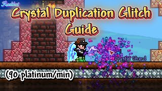 Terraria Crystal Shard Dupe Glitch Guide  Infinite Crystal Shards And Platinum [upl. by Gruver]