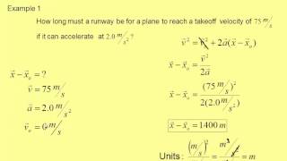 Uniformly Accelerated Motion Examples [upl. by Caspar]