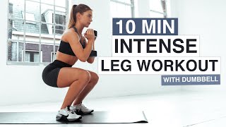 10 MIN INTENSE LEAN LEGS WORKOUT  With Dumbbell [upl. by Ocin928]