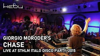 Giorgio Moroder  Chase live by Kebu  Sthlm Italo Disco Party 2015 [upl. by Carson947]