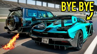 I Took My 2000 BHP NISSAN PATROL RACING Against SUPERCARS [upl. by Eamaj393]