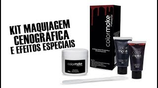 Kit Maquiagem Cenográfica e Efeitos Especiais  ColorMake [upl. by Stroup]