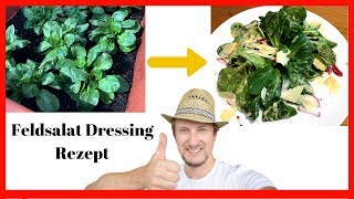 Feldsalat Dressing Rezept 🔴 frisch vom Balkon Garten [upl. by Hibben372]