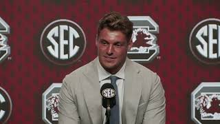 Watch South Carolina QuarterbackWide Receiver Luke Doty 2024 SEC Media Days Interview [upl. by Ahsenit]