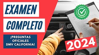 Test de Conducir Online Licencia de California 2024  PREGUNTAS REALES [upl. by Kleper]