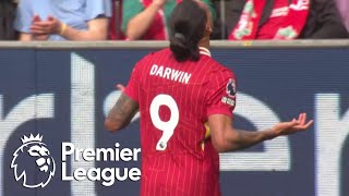 Darwin Nunezs curler puts Liverpool 30 up on Bournemouth  Premier League  NBC Sports [upl. by Rebba]