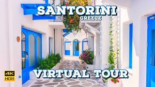 Santorini Greece 🇬🇷  Summer Walk  4K HDR Walking Tour ▶85min [upl. by Uah]