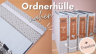 Ordnerhülle nähen in 15 MINUTEN 🥳OHNE SCHNITTMUSTER  Stickdateifreebie  Für Nähanfänger [upl. by Barrett]