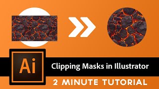 How to do Clipping Mask in Illustrator  2 MINUTE Tutorial [upl. by Eceinart985]