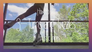 3Turns and Twizzles on Inline Figure Skates [upl. by Bettine]