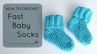 How to Crochet EASY amp FAST Baby Socks 🥳 How to crochet socks  Basic Sock Pattern  crochetbaby [upl. by Labana658]