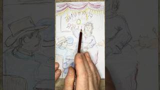 FORTUNE TELLER musicsketch countrymusic timelapse adhdartist drawing bucketopicks [upl. by Setiram]