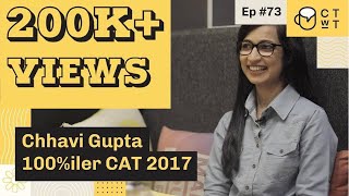 CTwT E73  CAT 2017 Topper Chhavi Gupta 100iler [upl. by Aenit]