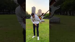 Davie504 WOW😱😱🔥🔥🎸🎸bass music musician guitar stunt [upl. by Gertrude400]