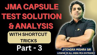 JMA CAPSULE TEST Part3 sol with Short Tricks by Jitendra Mishra Sir Legend in NIMCET CUET MCA Ent [upl. by Issiah]