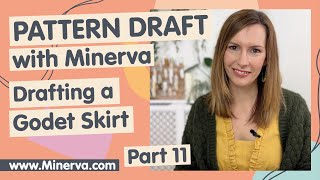 How to Pattern Draft  Skirts  Drafting a Godet Skirt [upl. by Ahsats]