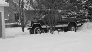 94 Silverado 604L80e swap PRC 25 Heads 228r Cam Snow [upl. by Eanwahs]