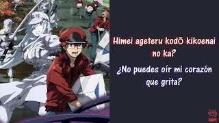 Opening • Hataraku Saibou Black • HASHIRE  POLYSICS • Sub español y Romaji [upl. by Ailhad]