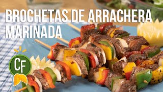 🍖 Brochetas de Arrachera Marinada 🥩  Cocina Fresca [upl. by Doehne]